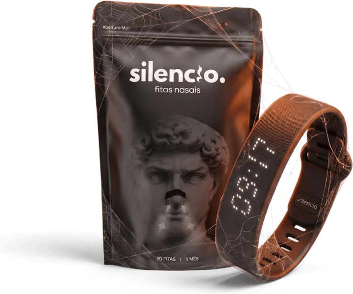 Pack de fitas nasais e Alarme de Pulso Silencio com teias de Halloween